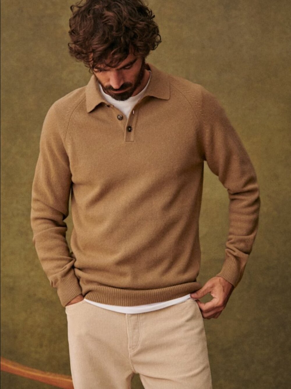Octobre Editions Moreno 100% Wool Sweater Camel Sezane - Size Large
